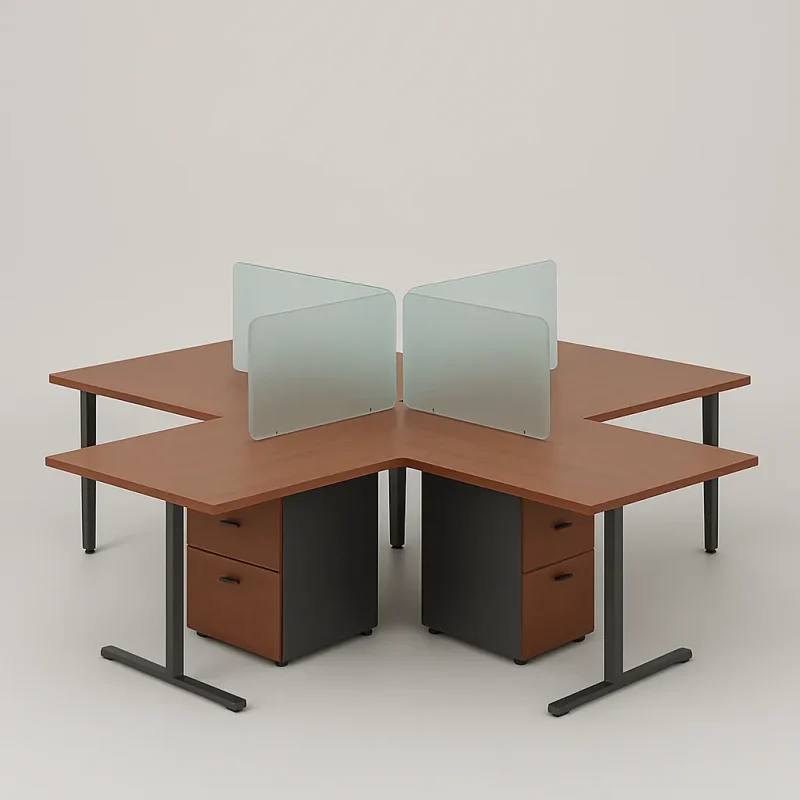 Flexible Office Desk Cluster Optimized for Collaboration and Productivity