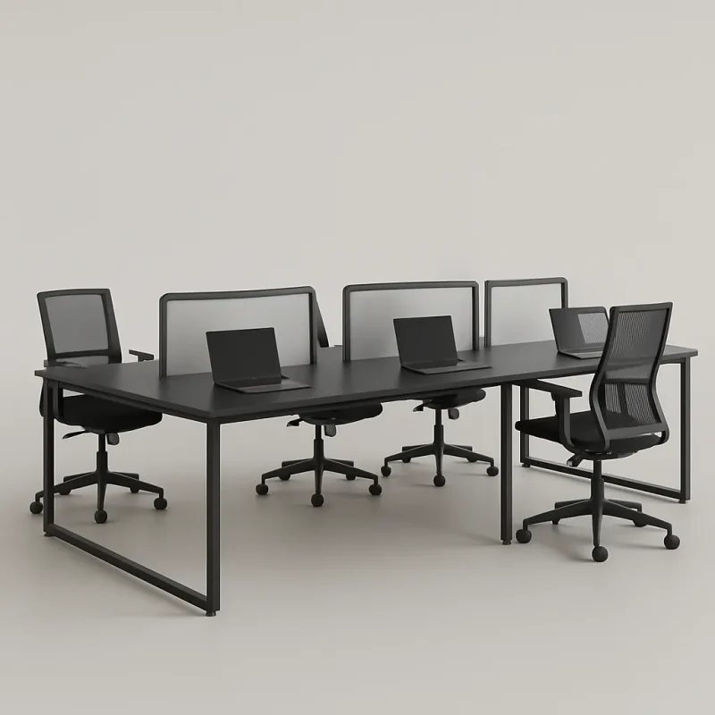 Modular Office Desk Cluster Sleek and Functional Workstations