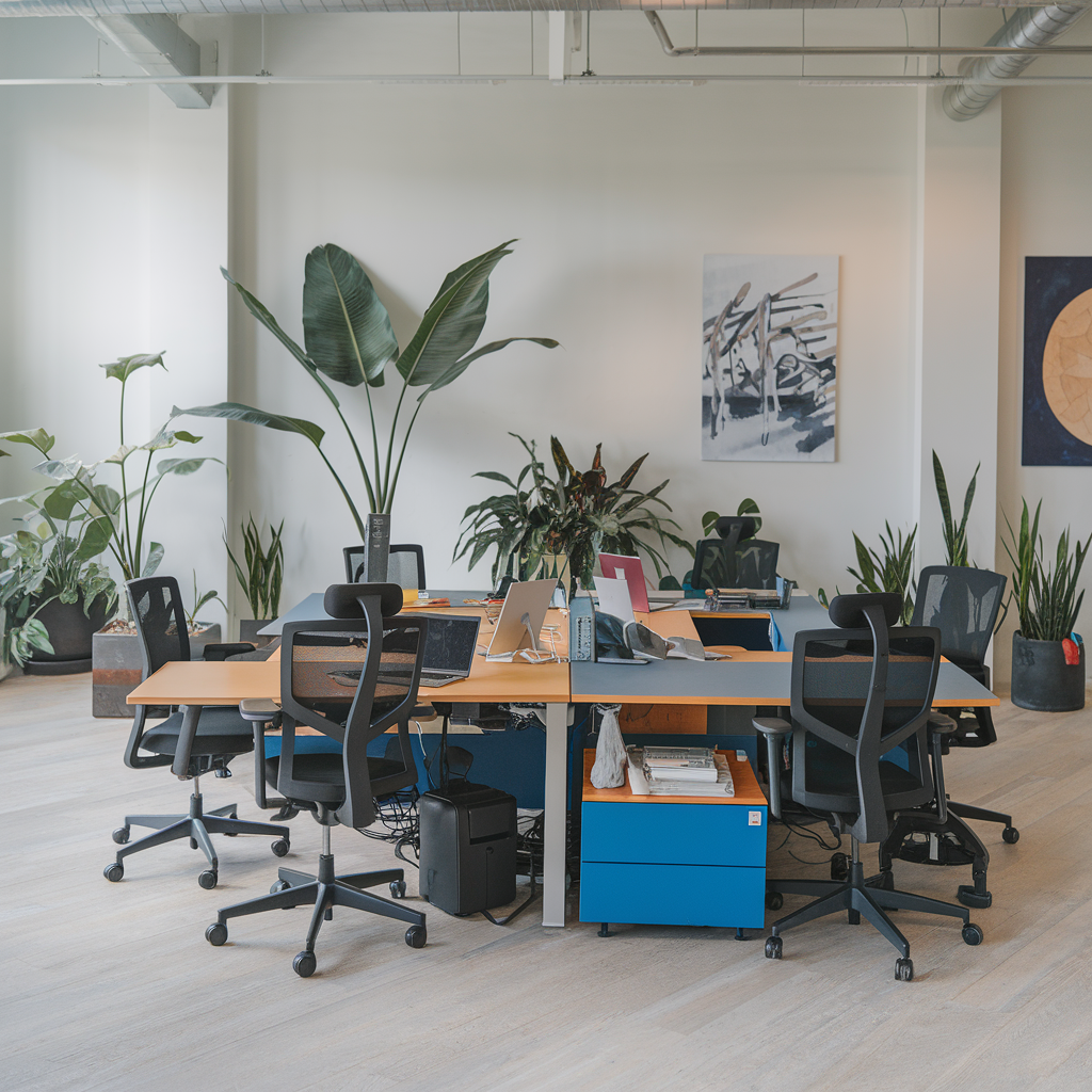 How to Set Up a 4-Person Desk Cluster Efficiently