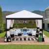 10x10 White Gazebo with Curtain and Netting