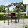 5x8 Grilling Gazebo with Hooks and Bar Shelves for BBQ
