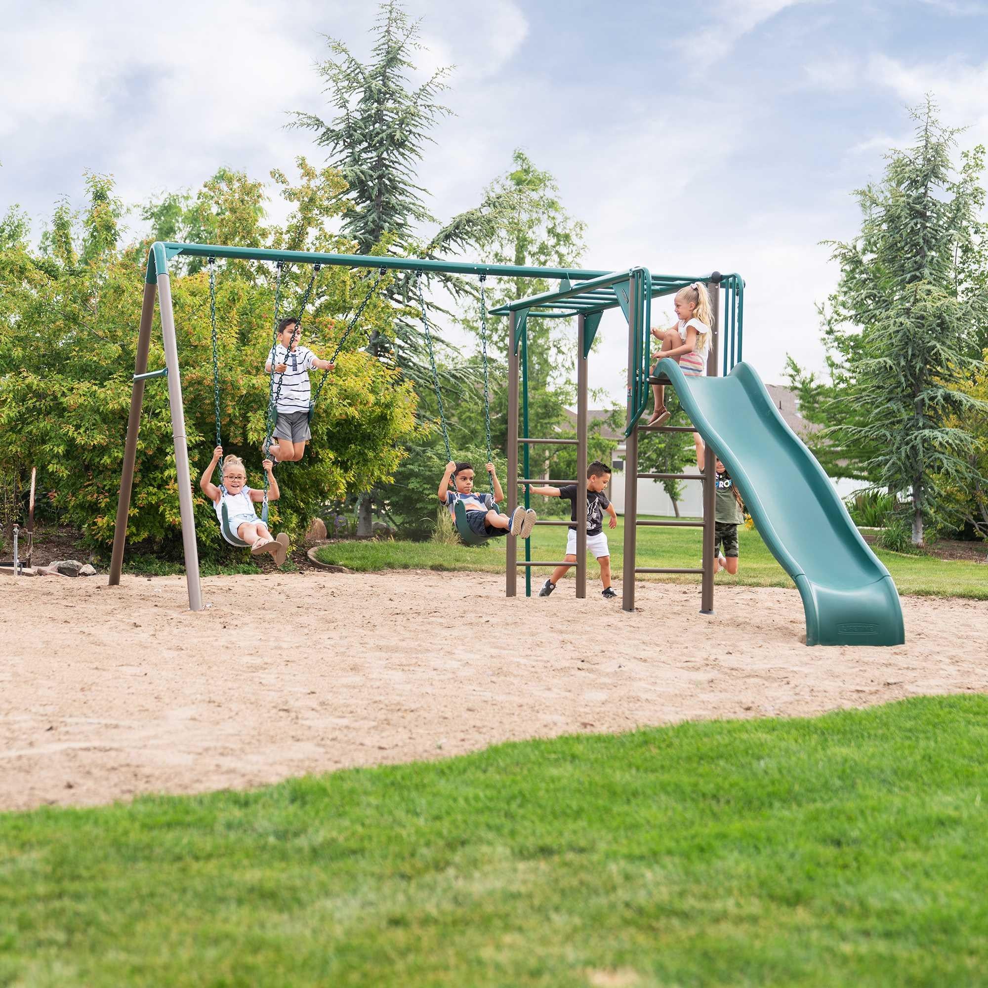 Monkey Bar Adventure Swing Set (Earthtone) - 91028