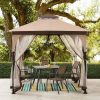 9.5x9.5 2-Tier Steel Backyard Gazebo with Netting