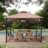 11x11 Canopy Gazebo with Bamboo Look Steel Frame