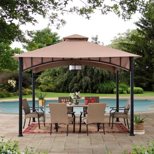 11x11 Canopy Gazebo with Bamboo Look Steel Frame