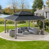 13x15 Wooden Backyard Gazebo with Ceiling Hook - Driftwood Cedar
