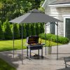 5x8 Pop up Grill Gazebo with Magnetic LED Light and Carrying Bag - Gray
