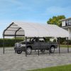 12x20 Heavy Duty Metal Carport Gazebo with Ceiling Hook