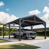20x14 Steel Carport Sturdy Gazebo with 2 Ceiling Hooks