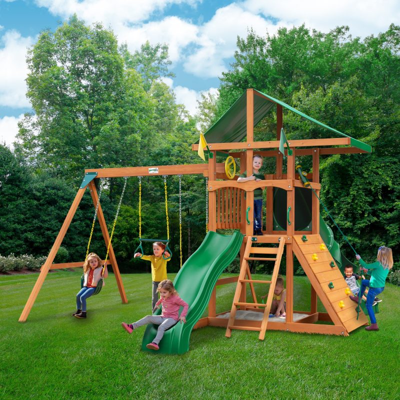 Playsets Outing With Tube Slide Swing Set