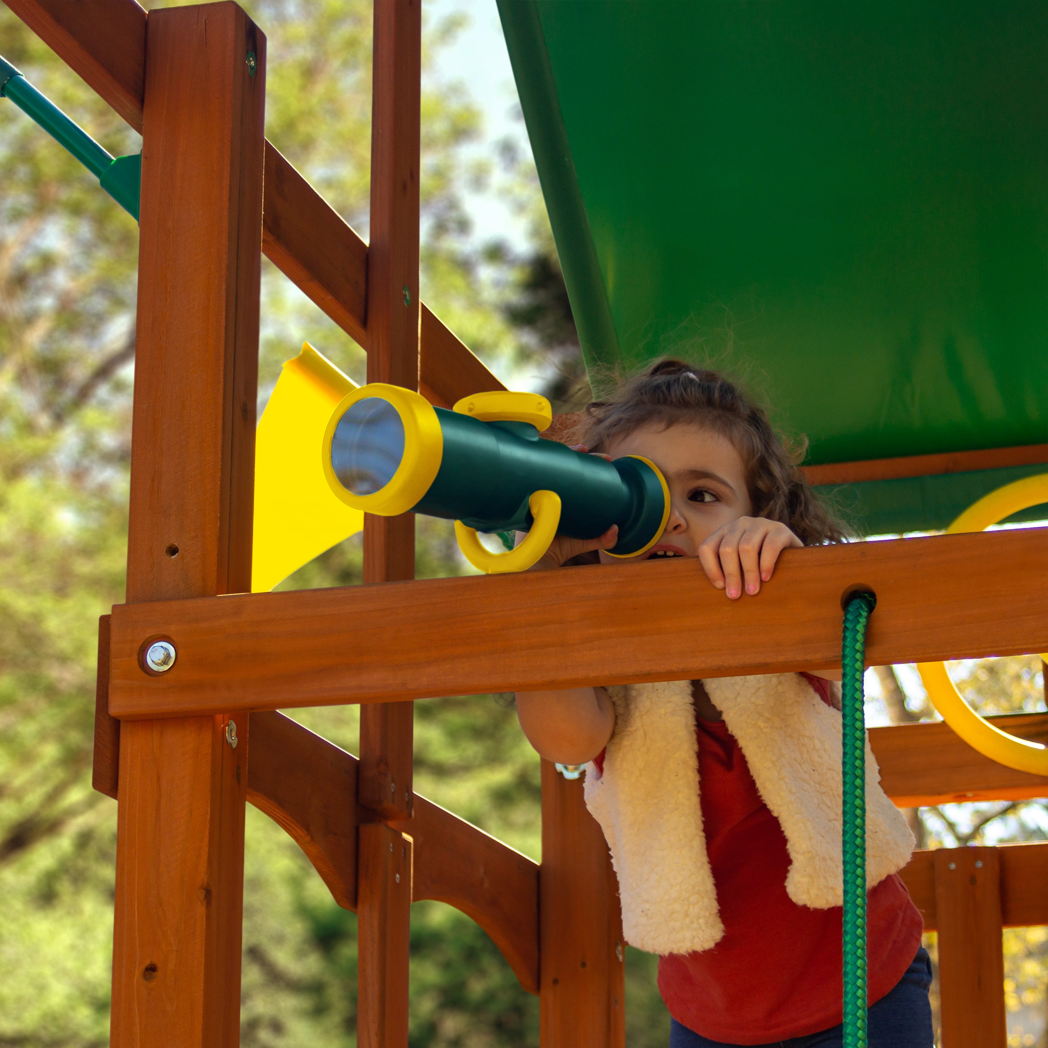 Playsets Outing With Trapeze Bar Swing Set