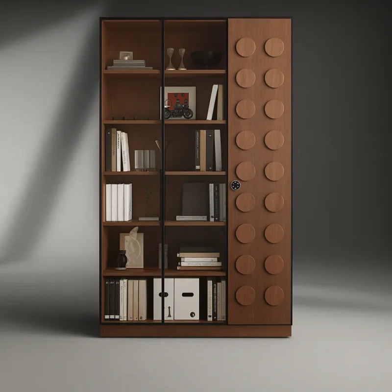 Contemporary Wooden Bookshelf Cabinet for Office