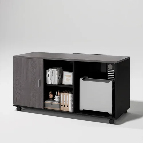 Modern Wooden Filing Cabinet With Shelves For Office
