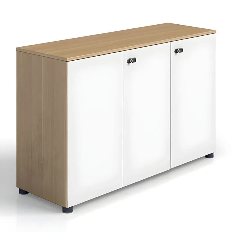 Modern Wooden Lateral Filing Cabinet With Lock For Office