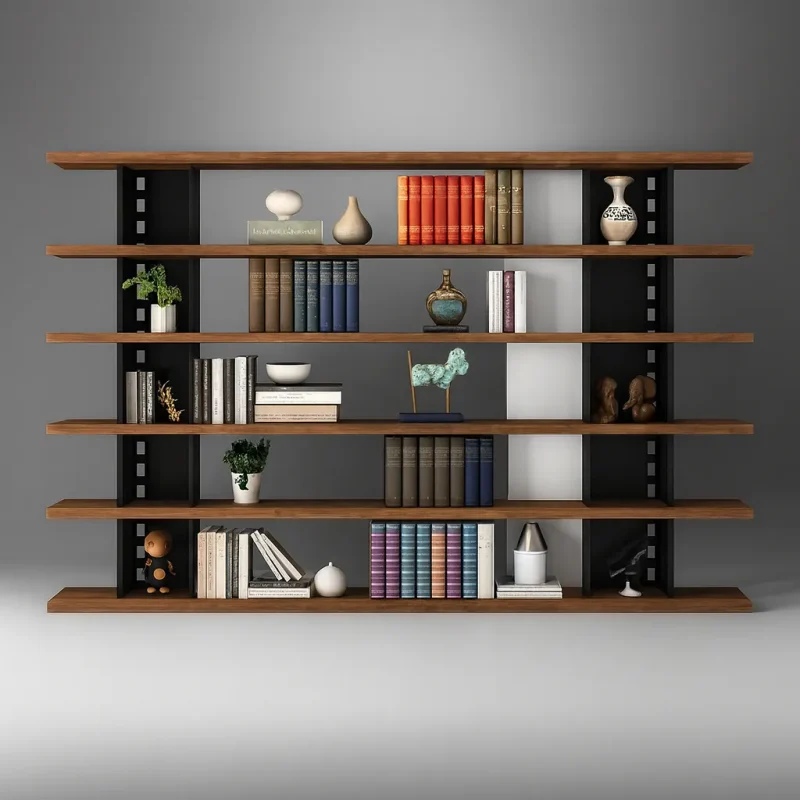 Modern Wooden Open Bookshelf For Office