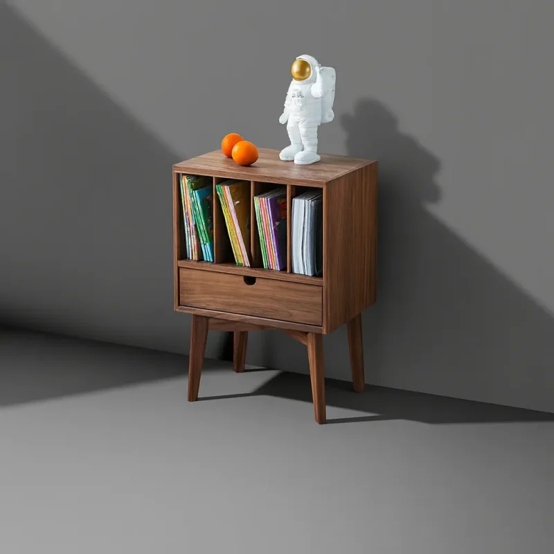 Modern Wooden Side Cabinet With Drawer For Office