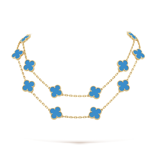 Pnstime Vintage Alhambra 20 Motifs Long Necklace