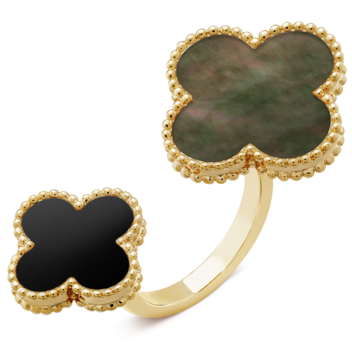Pnstime Magic Alhambra Clover Between The Finger Ring Elegant