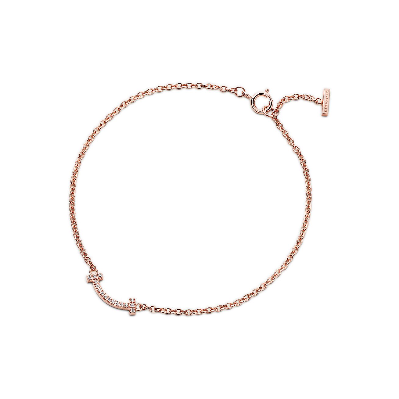 Pnstime T Smile Diamond Bracelet