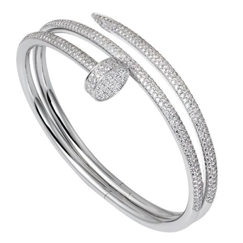 Pnstime Juste Un Clou Full Diamonds Bangle Bracelet Couple Women