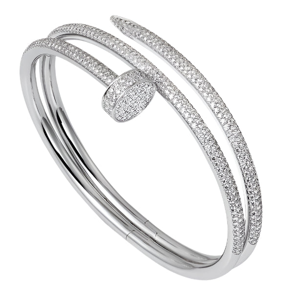 Pnstime Juste Un Clou Full Diamonds Bangle Bracelet Couple Women