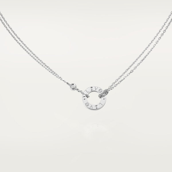 Pnstime Two Love Diamond Necklace Elegant Luxury - Image 3