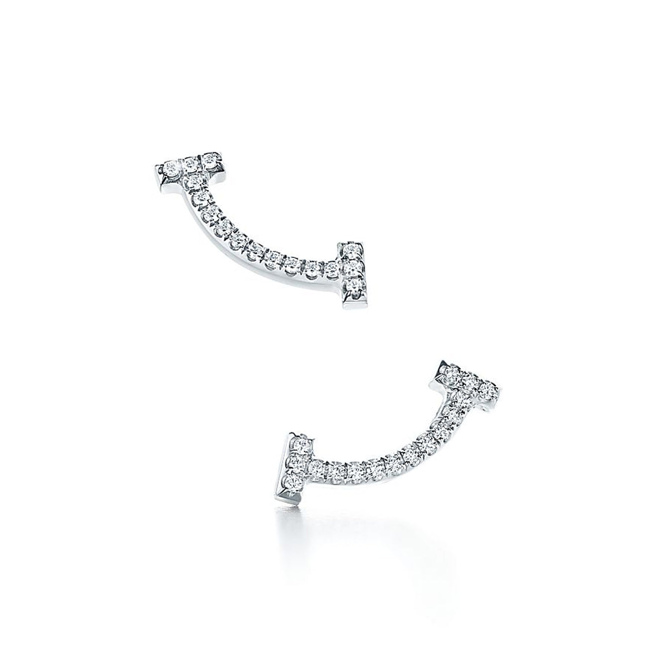 Pnstime T Smile Diamonds Earrings
