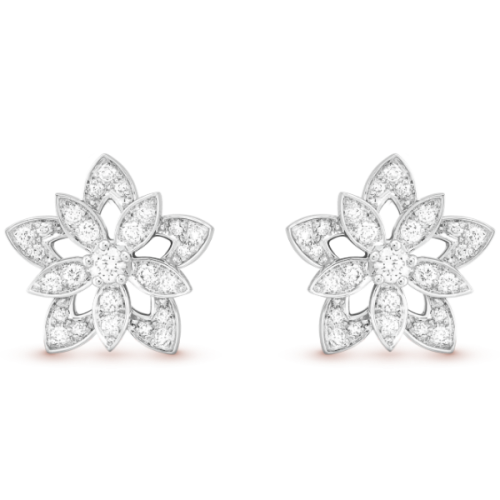 Pnstime Lotus Openwork Earrings Couple Women
