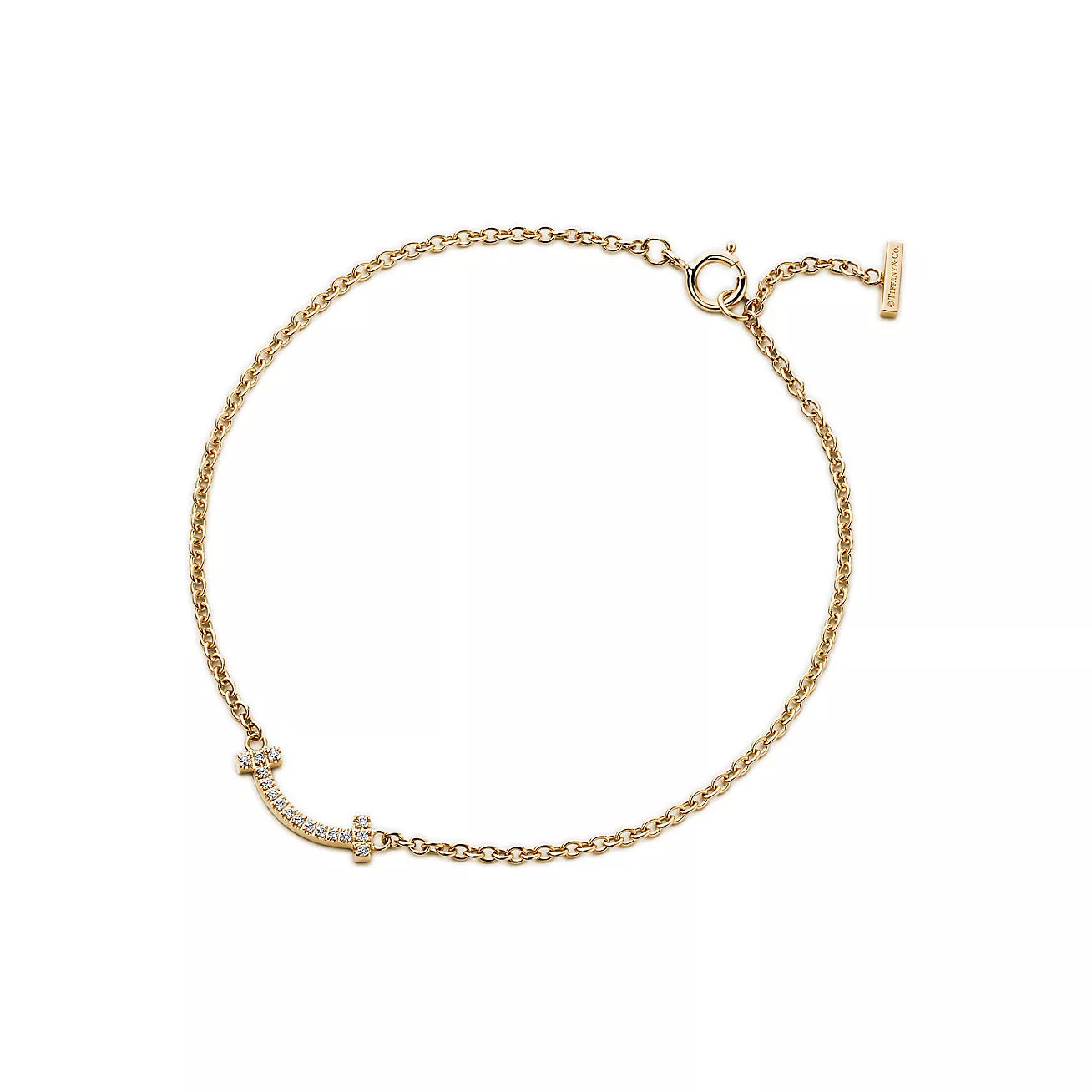 Pnstime T Smile Diamond Bracelet - Image 2