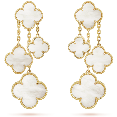 Pnstime Magic Alhambra Four Motifs Earrings Elegant