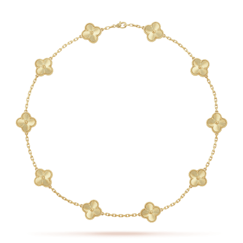 Pnstime Vintage Alhambra 10 Motifs Necklace