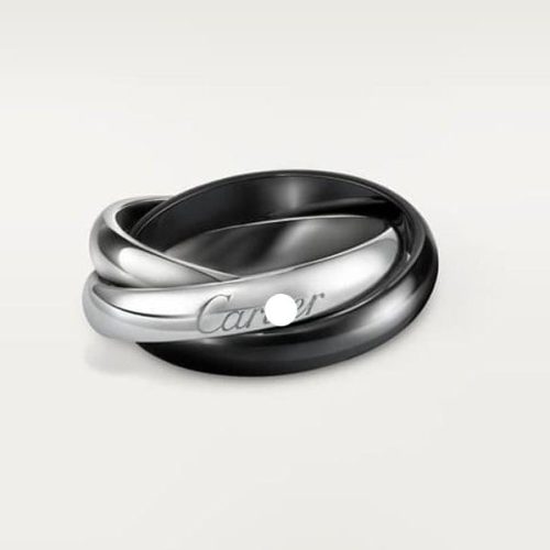 Pnstime Trinity Classic Ceramics Ring for Men