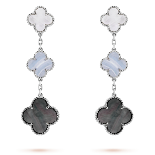 Pnstime Magic Alhambra Three Motifs Earrings Jewelry