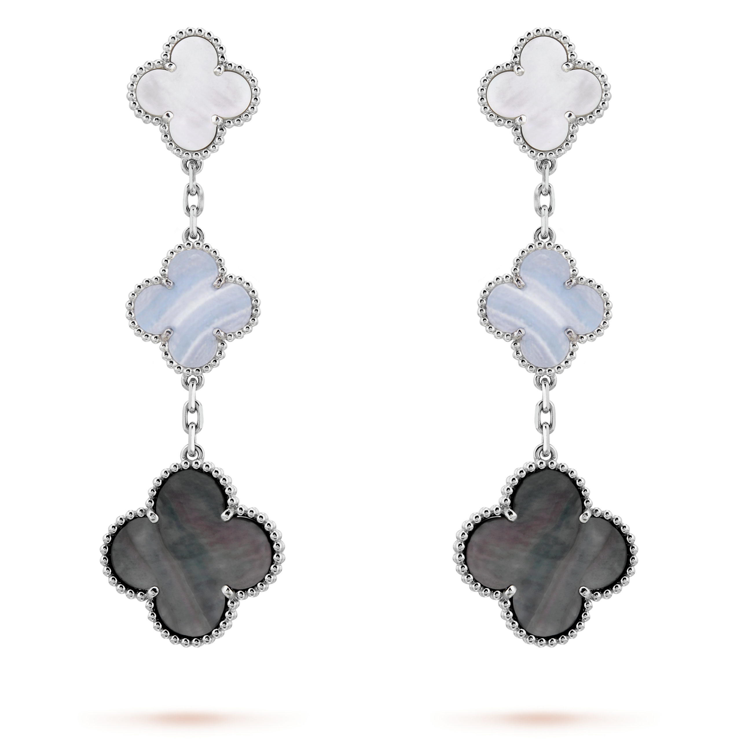 Pnstime Magic Alhambra Three Motifs Earrings Jewelry