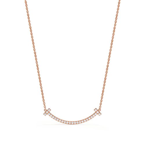 Pnstime T Medium Diamond Pendant Necklace
