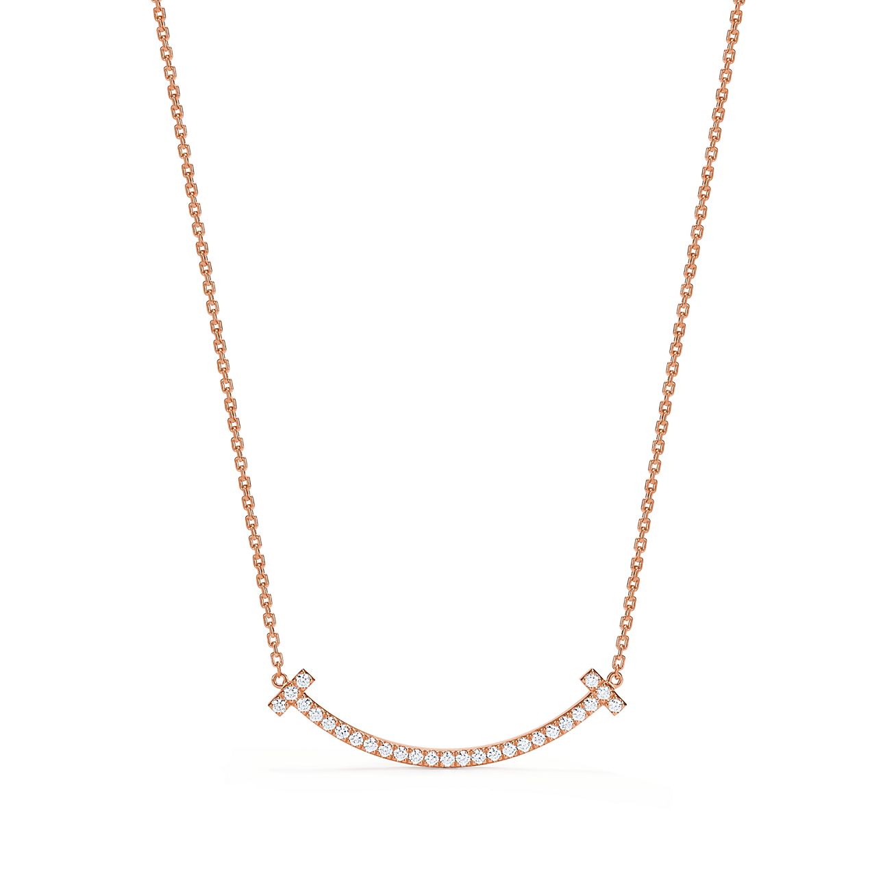 Pnstime T Medium Diamond Pendant Necklace
