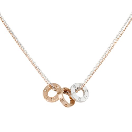 Pnstime Love 6 Diamonds Necklace Couple Women