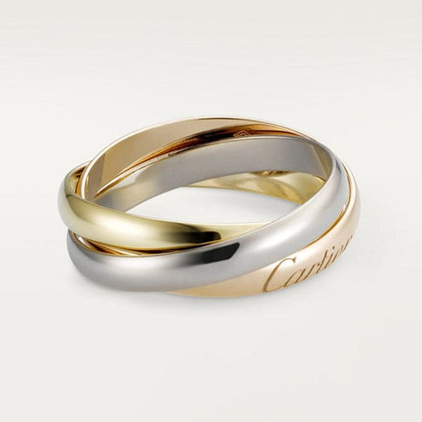 Pnstime Classic Trinity Ring for Couple