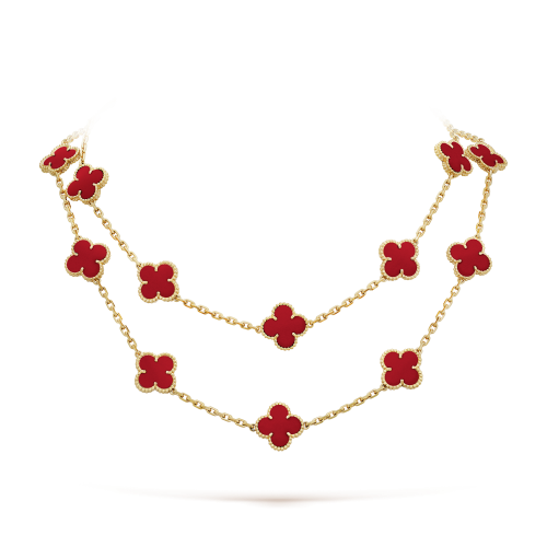 Pnstime Vintage Alhambra 20 Motifs Long Necklace