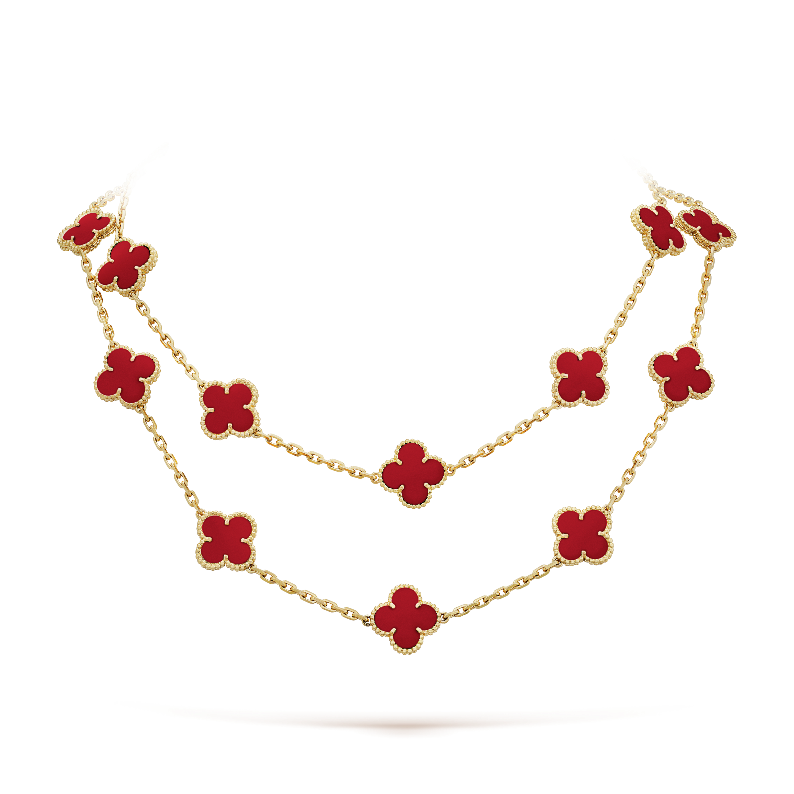 Pnstime Vintage Alhambra 20 Motifs Long Necklace