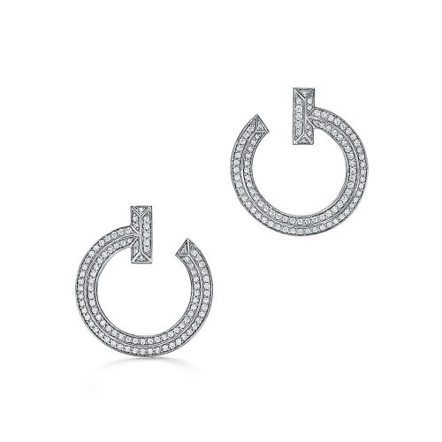 Pnstime T T1 Open Hoop Earrings