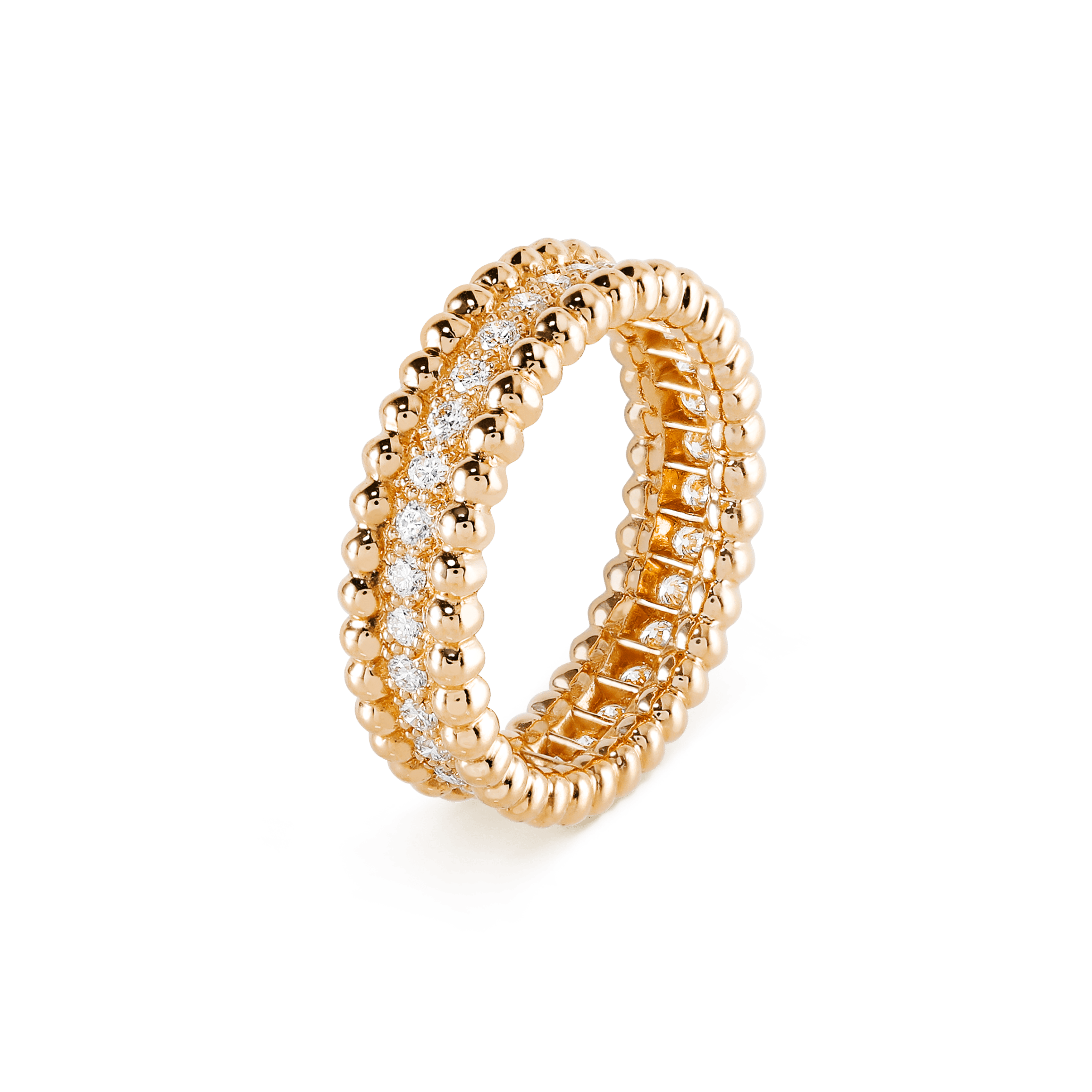 Pnstime Perlée Diamonds Ring Gift Jewelry