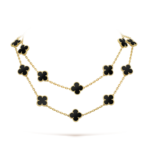 Pnstime Vintage Alhambra 20 Motifs Long Necklace