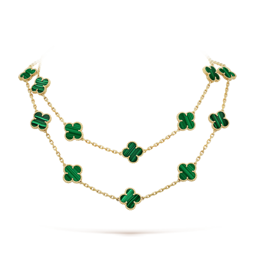 Pnstime Vintage Alhambra 20 Motifs Long Necklace