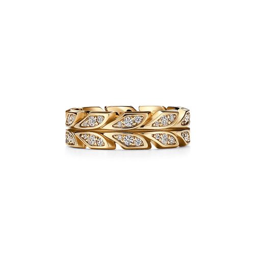 Pnstime Yellow Gold Victoria Vine  Ring