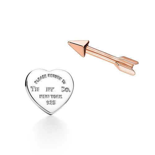 Pnstime Return to Lovestruck Heart Tag & Arrow Earrings