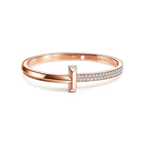 Pnstime T1 Wide Diamond Hinged Bracelet