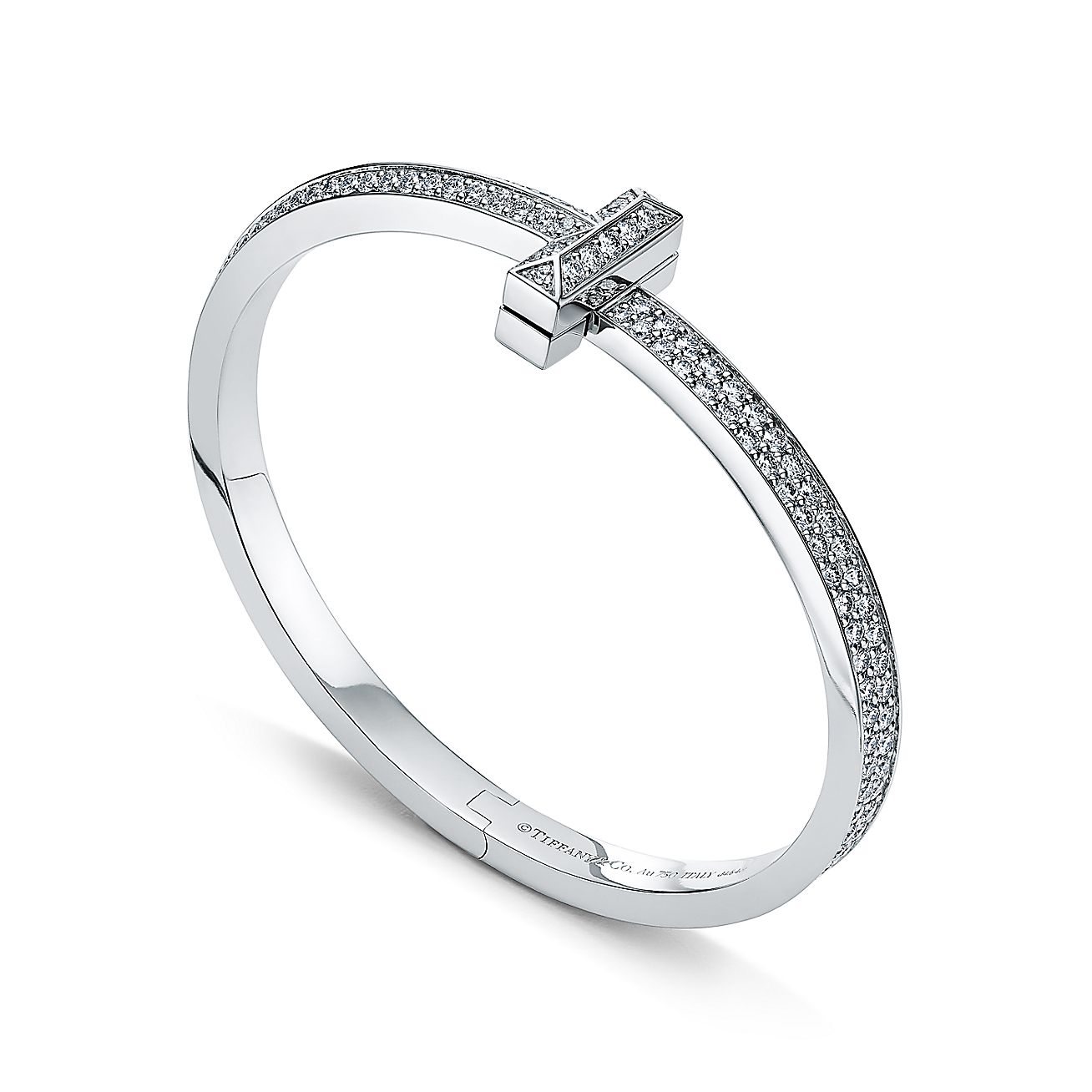 Pnstime T1 Wide Diamond Hinged Bangle Bracelet - Image 10