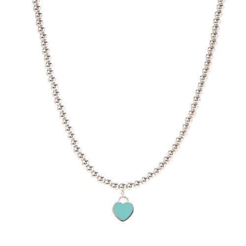 Pnstime Return to Heart Tag Bead Necklace