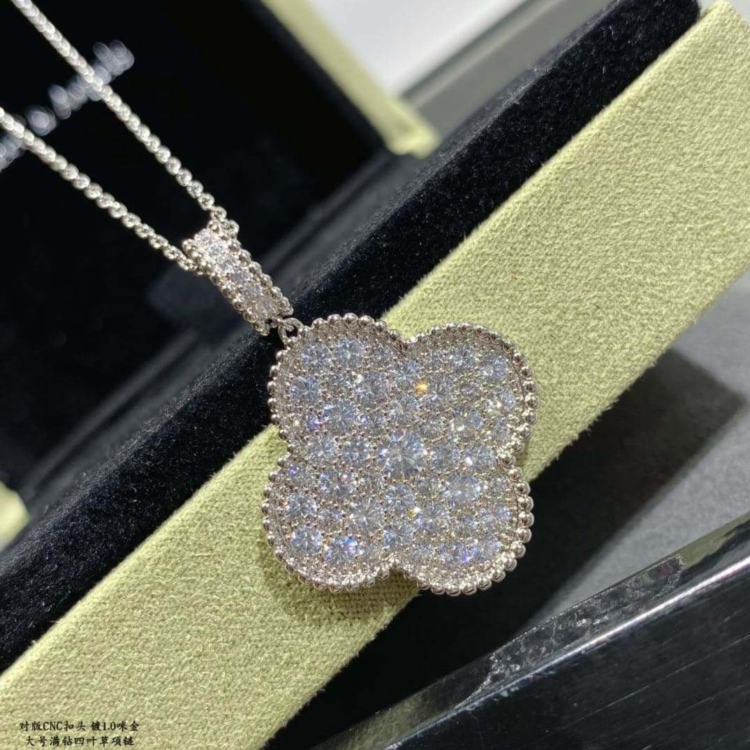 Pnstime Magic Alhambra One Motifs Diamonds Clover Necklace Elegance - Image 6